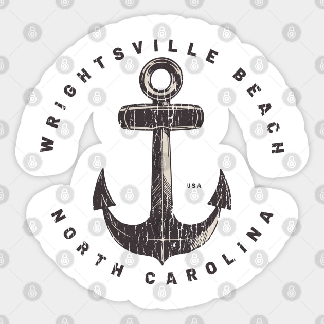 Wrightsville Beach, NC Summertime Vacationing Big Anchor Sticker by Contentarama